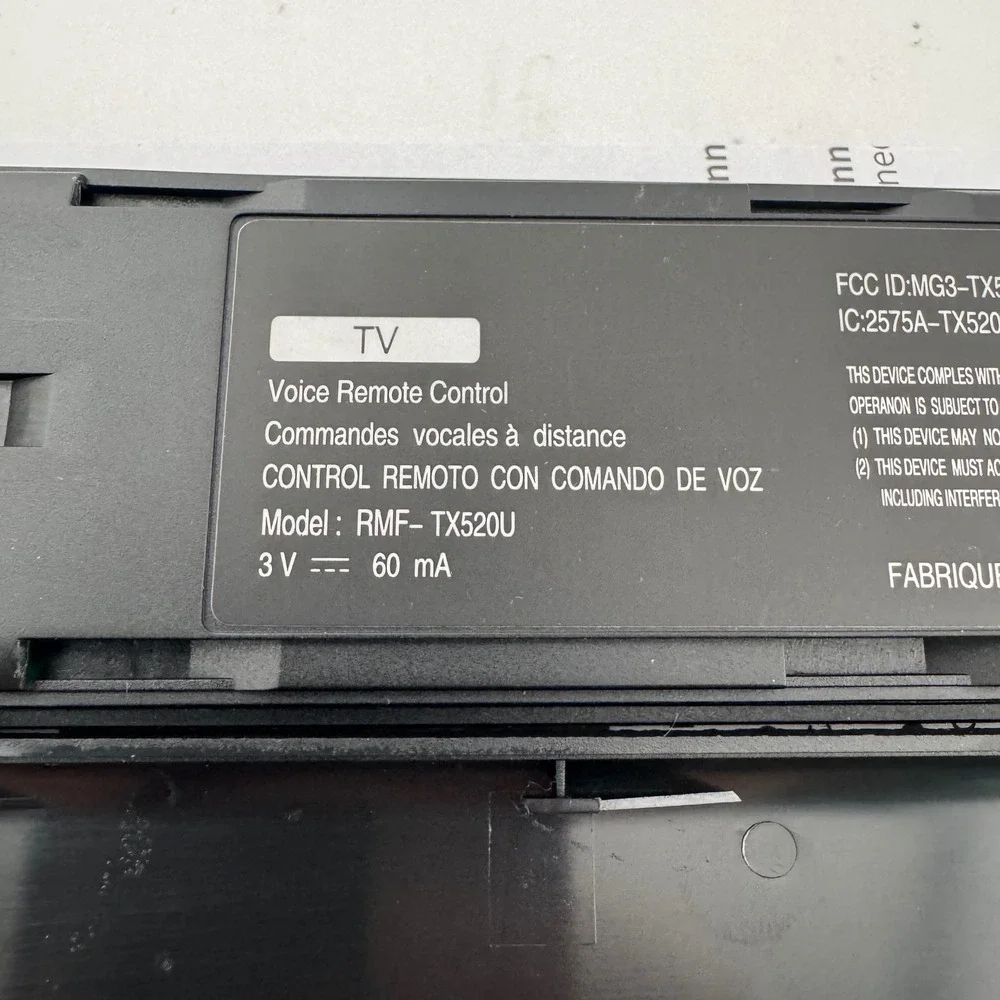Sony Voice Remote Control RMF-TX520U Black Excellent Netflix YouTube Disney+